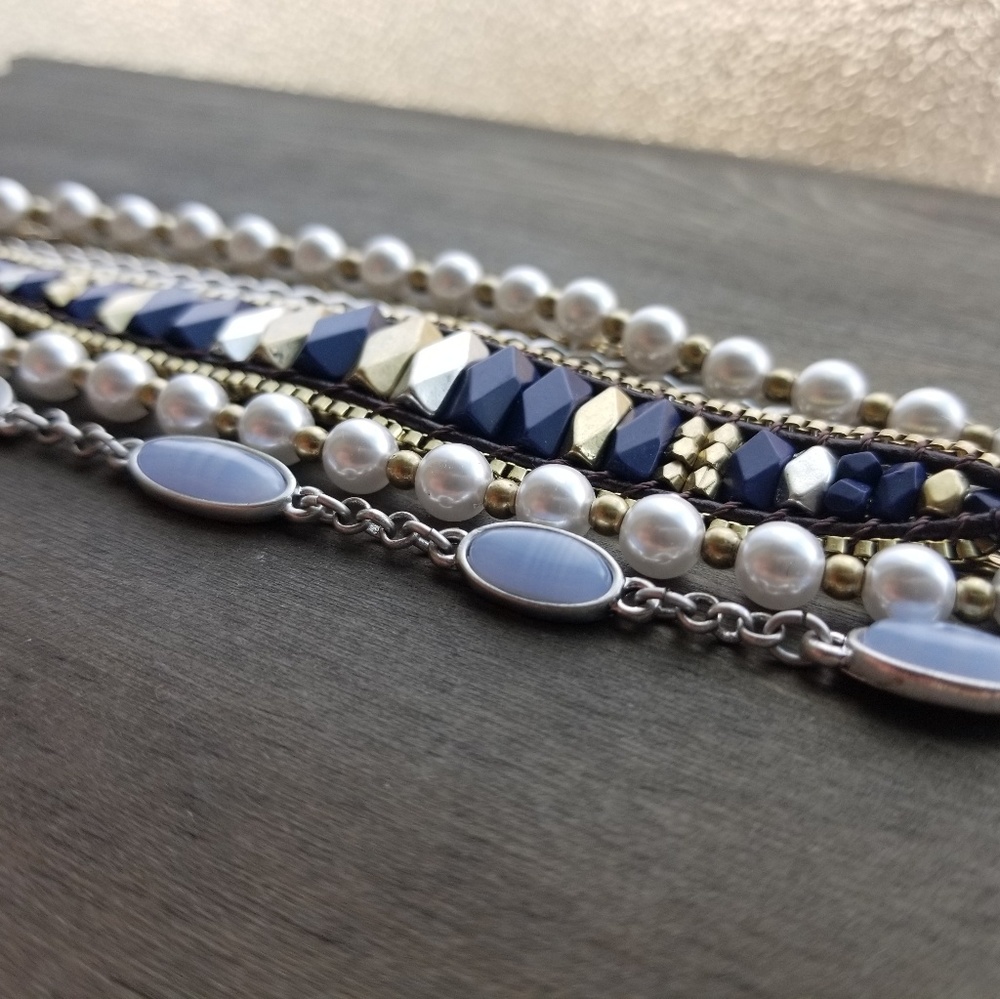 Lucky Brand Milagro Indigo Ranch Leather Bracelet - Picture 2 of 6